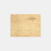 Elegante Monogram Oude Stijl Hand Tekst Post-it® Notes (Voorkant)