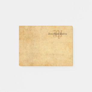Elegante  Monogram Oude Stijl Hand Tekst Post-it® Notes