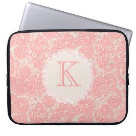 Elegante Monogram Paisley Ontwerper Laptop Tas