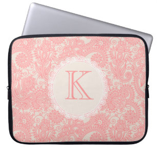 Elegante Monogram Paisley Ontwerper Laptop Tas