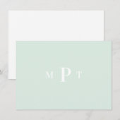 Elegante Monogram Persoonlijk Briefpapier Uitnodig Kaart (Voorkant / Achterkant)