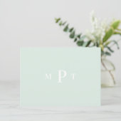 Elegante Monogram Persoonlijk Briefpapier Uitnodig Kaart (Staand voorkant)