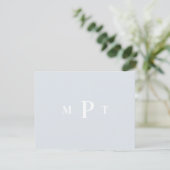 Elegante Monogram Persoonlijk Briefpapier Uitnodig Kaart (Staand voorkant)