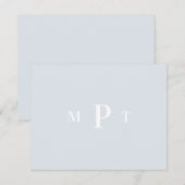 Elegante Monogram Persoonlijk Briefpapier Uitnodig Kaart (Voorkant / Achterkant)