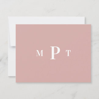 Elegante Monogram Persoonlijk Briefpapier Uitnodig Kaart