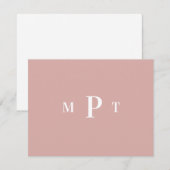 Elegante Monogram Persoonlijk Briefpapier Uitnodig Kaart (Voorkant / Achterkant)