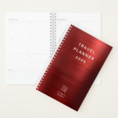 Elegante Monogram Rode Reis Planner (Display)