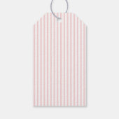 Elegante Monogram Roze & Grijs Cadeaubijslagen Cadeaulabel (Achterkant)