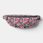 Elegante Monogram Roze Rozen Heuptasje (Liggend)