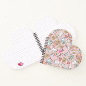 Elegante monogram schrift kantoor school 3 ringban notitieboek (Binnen)