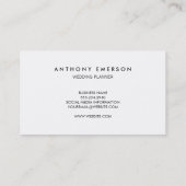 Elegante Monogram Script Grunge Visitekaartje (Achterkant)