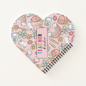 Elegante Monogram Script Kantoor School 3 Ring Bin Notitieboek (Achterkant)