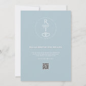 Elegante Monogram Script Kleur Foto bruiloft Kaart (Achterkant)