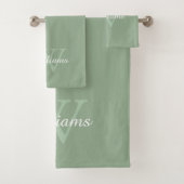 Elegante Monogram Script Naam Bad Handdoek (Insitu)