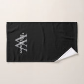 Elegante Monogram Script Naam Bad Handdoek (Handdoek)