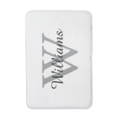 Elegante Monogram Script Naam Badmat (Voorkant Verticaal)