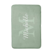Elegante Monogram Script Naam Badmat (Voorkant Verticaal)