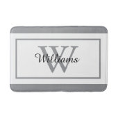 Elegante Monogram Script Naam Badmat (Voorkant)