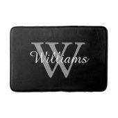 Elegante Monogram Script Naam Badmat (Voorkant)