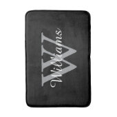Elegante Monogram Script Naam Badmat (Voorkant Verticaal)