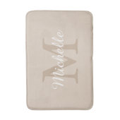 Elegante Monogram Script Naam Badmat (Voorkant Verticaal)