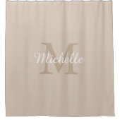 Elegante Monogram Script Naam Douchegordijn (Voorkant)