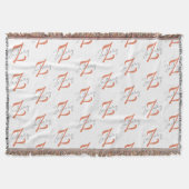Elegante Monogram Script Naam Patroon Worpdeken Deken (Voorkant)