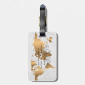 Elegante Monogram Script Naam Stijlvolle Lu Bagagelabel (Achterkant verticaal)