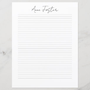 Elegante Monogram Script Persoonlijk Briefpapier