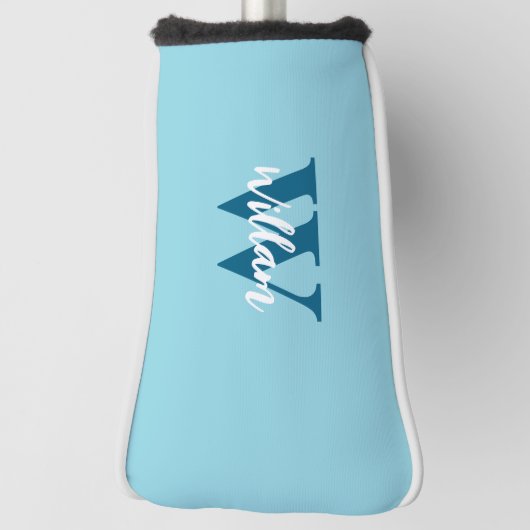 Elegante monogram scriptnaam golfheadcover (Draai 90)