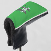 Elegante monogram scriptnaam golfheadcover (3/4 voorkant)
