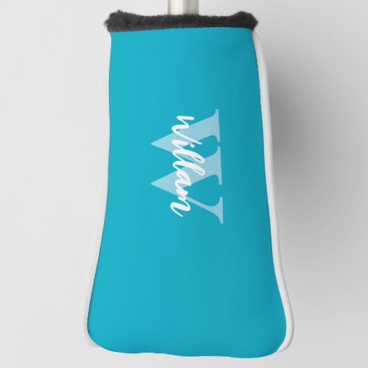 Elegante monogram scriptnaam golfheadcover (Draai 90)