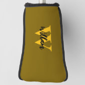 Elegante monogram scriptnaam golfheadcover (Draai 90)