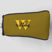 Elegante monogram scriptnaam golfheadcover (Voorkant)