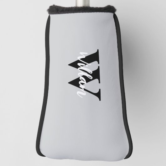 Elegante monogram scriptnaam golfheadcover (Draai 90)