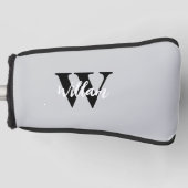 Elegante monogram scriptnaam golfheadcover (Voorkant)