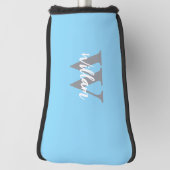Elegante monogram scriptnaam golfheadcover (Draai 90)