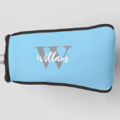 Elegante monogram scriptnaam golfheadcover (Voorkant)