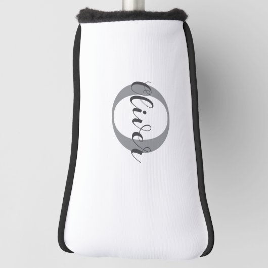 Elegante monogram scriptnaam golfheadcover (Draai 90)