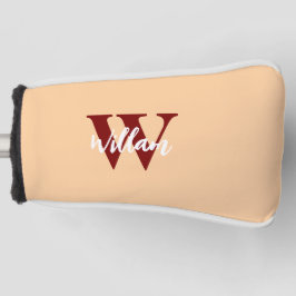 Elegante monogram scriptnaam golfheadcover