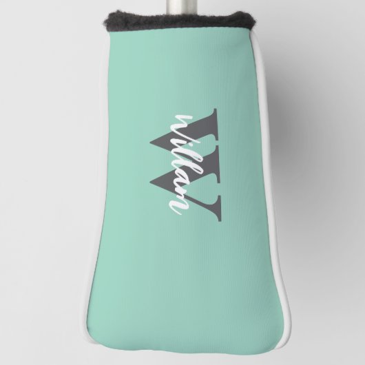 Elegante monogram scriptnaam golfheadcover (Draai 90)