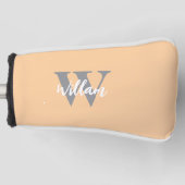 Elegante monogram scriptnaam golfheadcover (Voorkant)