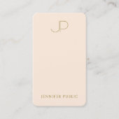 Elegante Monogram Template Luxueus Visitekaartje (Voorkant)