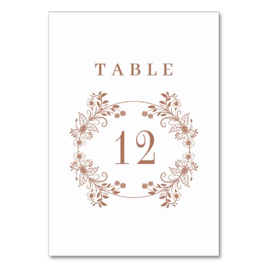 Elegante Monogram Terracota bruiloft Kaart (Voorkant)