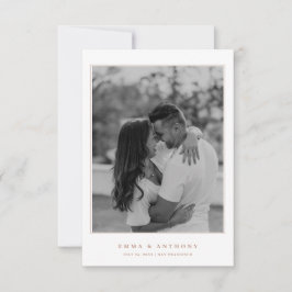 Elegante Monogram Terracota bruiloft Save The Date