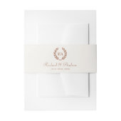 Elegante Monogram Terracotta Cream Wedding Uitnodigingen Wikkel (Voorkant Voorbeeld)