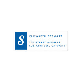 Elegante Monogram Terugadres Zelfinkende Stempel