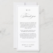 Elegante Monogram Trouwbedankkaart QR-code Bedankkaart (Voorkant)