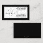 Elegante Monogram Trouwen Wens Goed Kaarten (Voorkant / Achterkant)