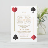 Elegante Monogram Trouwkaart Huwelijksuitnodiging Kaart (Staand voorkant)